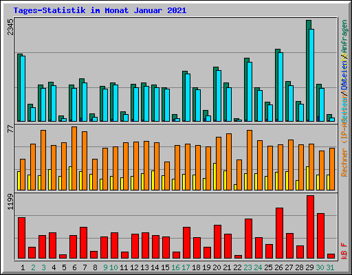 Tages-Statistik im Monat Januar 2021